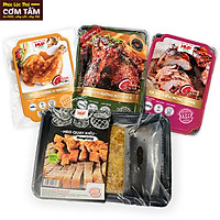 Combo thịt heo quay, đùi gà nướng ngũ vị, đùi gà nướng sốt và xá xíu kiểu HongKong (Combo4)