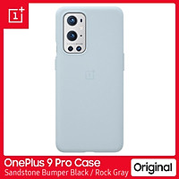 Newest Original OnePlus 9 Pro Phone Case Sandstone Bumper Case Protective Cover Simple Design Black/Gray