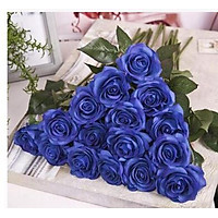 CYNDIE 20pc 7cm Real Latex Touch Rose Flowers Flower Wedding Home Design Bouquet Decors Best Price Gift Royal Blue