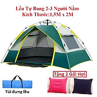 Lều Cắm Trại Du Lịch Dã Ngoại, Lều Phượt Tự Bung 4 đến 6 người Chống Thấm Nước Chống Muỗi Gấp Gọn Tiện Lợi