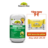 Viên Uống Tuần Hoàn Não Nature's Way High Strength Ginkgo Biloba Tăng Cường Trí Nhớ 2000mg 120 Viên