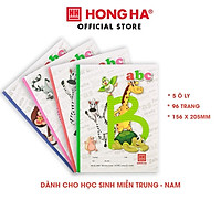 Vở 5 ô ly 96 trang Hồng Hà Class ABC 0402 dành cho học sinh miền Trung - Nam (10 quyển)