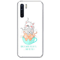 Ốp Lưng Điện Thoại Oppo A91 - Silicone Dẻo - 01275 0019 CAT&TEA - Hàng Chính Hãng