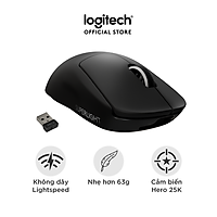 Chuột game không dây Logitech G Pro X Superlight - Siêu nhẹ, cảm biến Hero 25k, 25.6k DPI, Lightspeed, 5 nút lập trình, pin lâu, PC - Hàng chính hãng