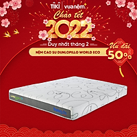 Nệm cao su Dunlopillo World ECO sở hữu 3 lớp cao su đặc biệt, kháng khuẩn tự nhiên, lưu thông máu, cân bằng nhiệt độ cơ thể