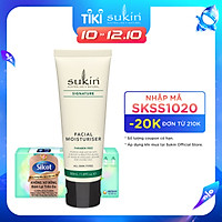 Bộ Quà Tặng Làm Sạch Dưỡng Ẩm 1 hộp Bông Tẩy Trang Cao Cấp Silcots 10 miếng/hộp & 1 Kem dưỡng ẩm Facial Moisturiser 50ml