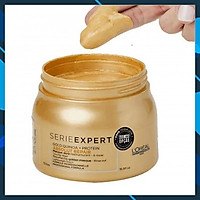 Dầu hấp ủ nhũ vàng phục hồi tóc hư tổn nặng L'ORÉAL Serie Expert Gold Quinoa + Protein Absolut Repair Golden Masque 500ml