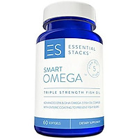Burpless Fish Oil Omega 3 - Triple Strength (1400mg EPA DHA Per Serving), Enteric Coated, Molecularly Distilled & No Fishy Burps OR Aftertaste.