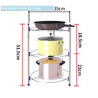 Kệ để nồi cơm điện, nồi chiên không dầu, nồi xoong, chảo nhà bếp bằng inox 304