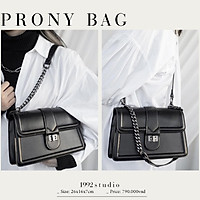 Túi xách nữ 1992 s t u d i o/ PRONY BAG/ màu đen đeo chéo đeo vai