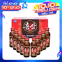 Thực Phẩm Chức Năng Nước hồng sâm Hàn Quốc hộp 10 chai x 100ml