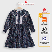 Váy Mùa Đông Bé Gái TIHON Ấm Áp Phối Ren Cực Xinh VT0810057