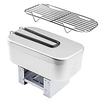 Mini Folding Stove Lunch Box Steaming Rack Combo Set for Picnic Camping Hiking Fishing Mountaineering