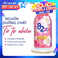 Nước Uống Đẹp Da - 82X THE PINK COLLAGEN, Chứa 1000mg Collagen Peptide, Vitamin C và 82 Thực Vật Lên Men (100ml/ Chai) Sản Xuất Tại Nhật Bản