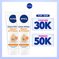 Combo 2 Tinh Chất Dưỡng Thể Dưỡng Trắng NIVEA Ban Ngày Giúp Phục Hồi & Chống Nắng SPF50 (180ml) - 88314