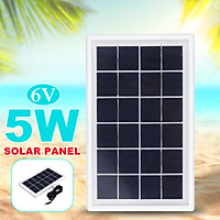 5W 6V Solar Panel With 3M DC Cabel Polysilicon Solar Power Panel Energy Saving
