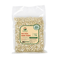 Hạt điều tươi vỡ đôi Huynh Gia Agri bịch 1kg, hat điều tươi làm sữa hạt, làm bánh, xuất xứ Bình Phước