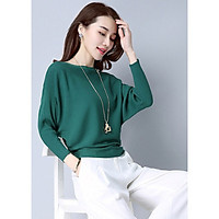 Áo Len Cổ Tròn Tay Cánh Dơi Thời Trang Cho Nữ