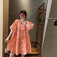 Đầm babydoll hoa nhí tay bồng!