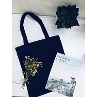 Túi vải canvas xanh đen có khóa GADY shop