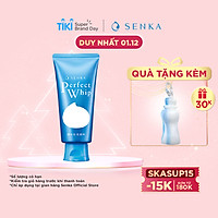 Sữa Rửa Mặt Tạo Bọt Chiết Xuất Tơ Tằm Trắng Senka Perfect Whip 120g - 14839