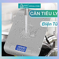 Cân điện tử nhà bếp tiểu ly (10/5kg - 1g) cân thực phẩm mặt inox màn hình LCD
