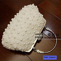 Ví cầm tay dự tiệc đính ngọc dáng sò sang chảnh