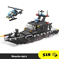 Đồ chơi lắp ráp tàu cảnh sát đặc nhiệm - Police S.W.A.T Ship Hsanhe 6511 - Đồ chơi trí tuệ
