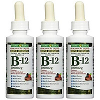 Nước Uống Nature's Bounty B-12 5000mcg Bổ Sung Năng Lượng (2 oz x 3 Chai)