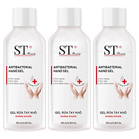 Combo 3 Gel Rửa Tay Khô 100ml - ST Beauty - Kháng Khuẩn & An Toàn - Làm Mềm Mịn & Cân Bằng Độ Ẩm Cho Da