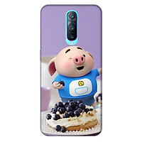 Ốp lưng nhựa cứng nhám dành cho Oppo RX17 Pro in hình Heo Con Ăn Trái Cây