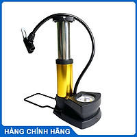 Bơm hợp kim nhôm loại đạp chân dùng cho xe đạp, xe máy, ô tô, có đồng hồ báo áp suất nhỏ gọn vừa cốp xe thương hiệu Kiotool hàng chính hãng