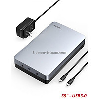 Hộp đựng ổ cứng 3.5 chuẩn USB Type-C 3.1 thế hệ 2 Ugreen 70797 - Hàng Chính Hãng