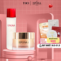 Bộ Đôi Phục Hồi - Kiềm Dầu Epona Premium Birch Essence Toner 150ml, Kem Epona Chiết Xuất Dầu Cá Hồi 50ml