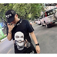 Bộ Thun Nam Hè, Bộ Quần Áo Thun Nam In Hình Mặt Phong Cách Hàn Quốc Chất Liệu Thun Thoáng Mát, Bigsize Đến 90Kg DB036