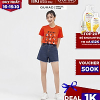 Áo thun nữ GUMAC ATB835 in chữ Art Review nhiều màu, phong cách hàn quốc