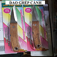 Dao Gập Cắt Ghép Cành Cán Gỗ Siêu Bén, Không Rỉ