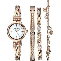 Anne Klein Women's Swarovski Crystal Accented Watch and Bracelet Set