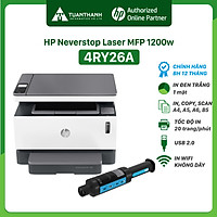 Máy In Laser Trắng Đen Đa Năng HP Neverstop Laser 1200W (In/Copy/Scan/Wifi/Đen-4RY26A) - Hàng Chính Hãng