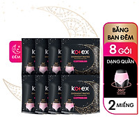 Combo 8 Băng Vệ Sinh Kotex Đêm dạng quần cỡ M/L 2 miếng
