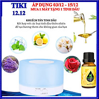 MÁY KHUẾCH TÁN TINH DẦU TRỤ TRONG 500 ML - MÁY XÔNG TINH DẦU PHUN SƯƠNG CHÍNH HÃNG KRISHNA - TẶNG KÈM REMOTE - MÁY XÔNG TINH DẦU SIÊU ÂM PHUN SƯƠNG CHUYÊN DỤNG CHO KHÔNG GIAN LỚN - ĐÈN LED 7 MÀU TRANG TRÍ RẤT ĐẸP