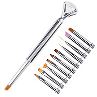 Nail Art Brush Set UV Gel Polish Gradient Color Tips 3D DIY Painting Drawing Liner Pen