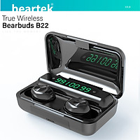 Tai nghe bluetooth Beartek B22 True Wireless bản nâng cấp chạm cảm ứng – Kết nối không dây dễ dàng – Hiển thị % pin - Hàng chính hãng