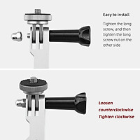 CNC Extension Arm Pole Mount Base 1/4" Adapter For Insta360 ONE X2 X black