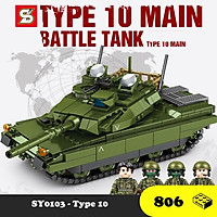 Đồ chơi Lắp ráp Xe Tăng Type 10 - SY0103 Type 10 Tank Quái vật chiến trường - Mô hình trí tuệ - Xếp hình thông minh