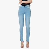 Quần Jean Nữ Ống Đứng Aaa Jeans Lưng Cao Màu Biển Nhạt