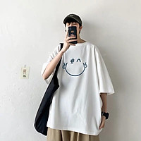 Áo thun tay lỡ unisex form rộng Chào Mặt Cười nam nữ phong cách ulzzang Wind