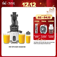Máy ép chậm Tefal ZC600138 200W - Dung tích tổng 0.8L - 2 Tốc độ xay - Hàng chính hãng