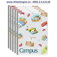 Lốc 5 quyển vở kẻ ngang 80 trang B5 Campus mẫu mới NB-BFO2-80 màu xanh nhạt