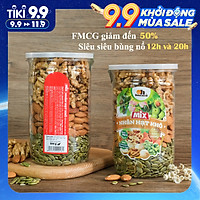 Mix Nhân Hạt Khô Smile Nuts (255g - 500g) | Hạt Dinh Dưỡng đã tách vỏ gồm nhân óc chó, hạnh nhân tách vỏ và nhân hạt bí xanh
